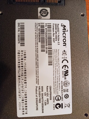 Micron RealSSD P410m SAS SSD 200GB 2.5" Pulled. For EMC array only. - Afbeelding 3 van 5