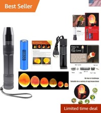 High-Capacity Rechargeable Egg Candler  Emergency Flashlight - Waterproof