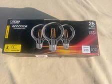 Feit Electric 25-Watt Equivalent G25 Dimmable Filament CEC 90 CRI Clear Glass