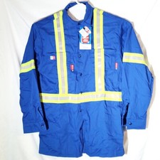 Big Bill FR Mens Medium Regular Flame Resistant Blue LS Work Shirt Westex NWT