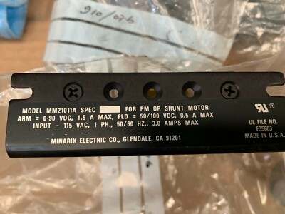 MM21011A Minarik Antriebe Gleichstromantriebe