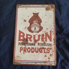 8"X12" Metal Sign Wall Art Man Cave Garage Bar Gas Station Wall Art Bruin Petrol