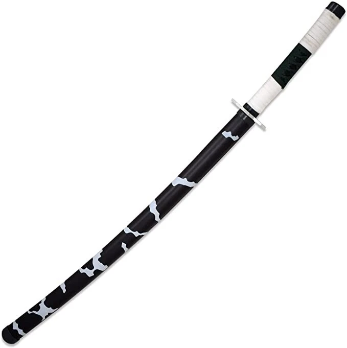 40" Demon Slayer Sanemi's Green Sword Serie Anime Real Samurai Tactical Katana Foto 4 de 4