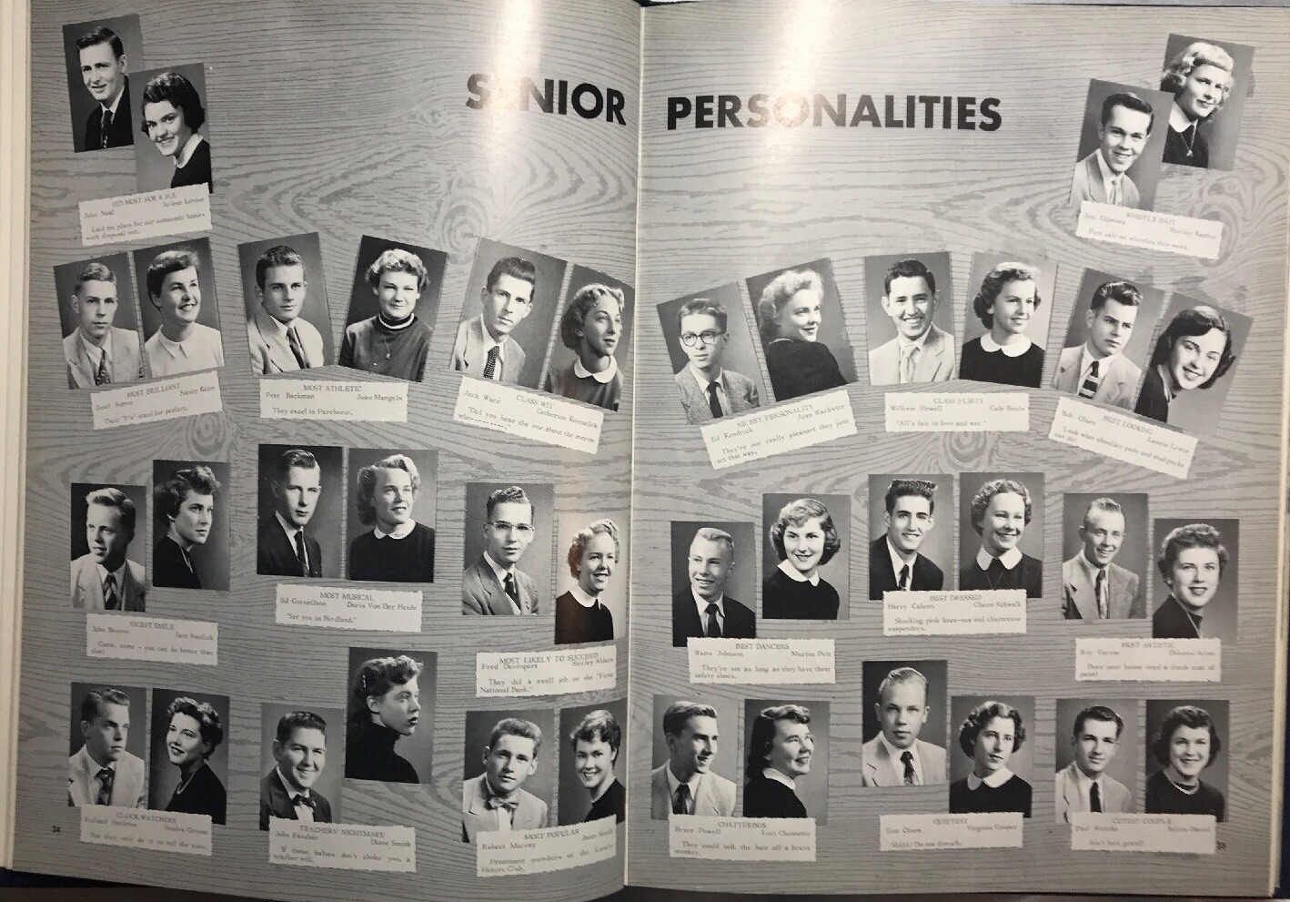 1954 Roxbury High School NJ Yearbook Echo, Succasunna, New Jersey eBay