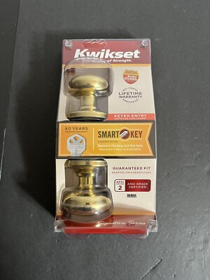 NIB Sealed KWIKSET JUNO KEYED ENTRY LOCKSET POLISHED BRASS NEW 97402-245