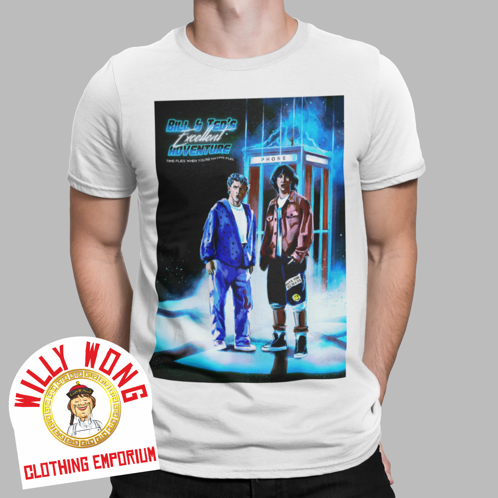 ALTRA T shirt Bill & Ted essere eccellenti l'uno con l'altro Wyld Stayns blu retrò
