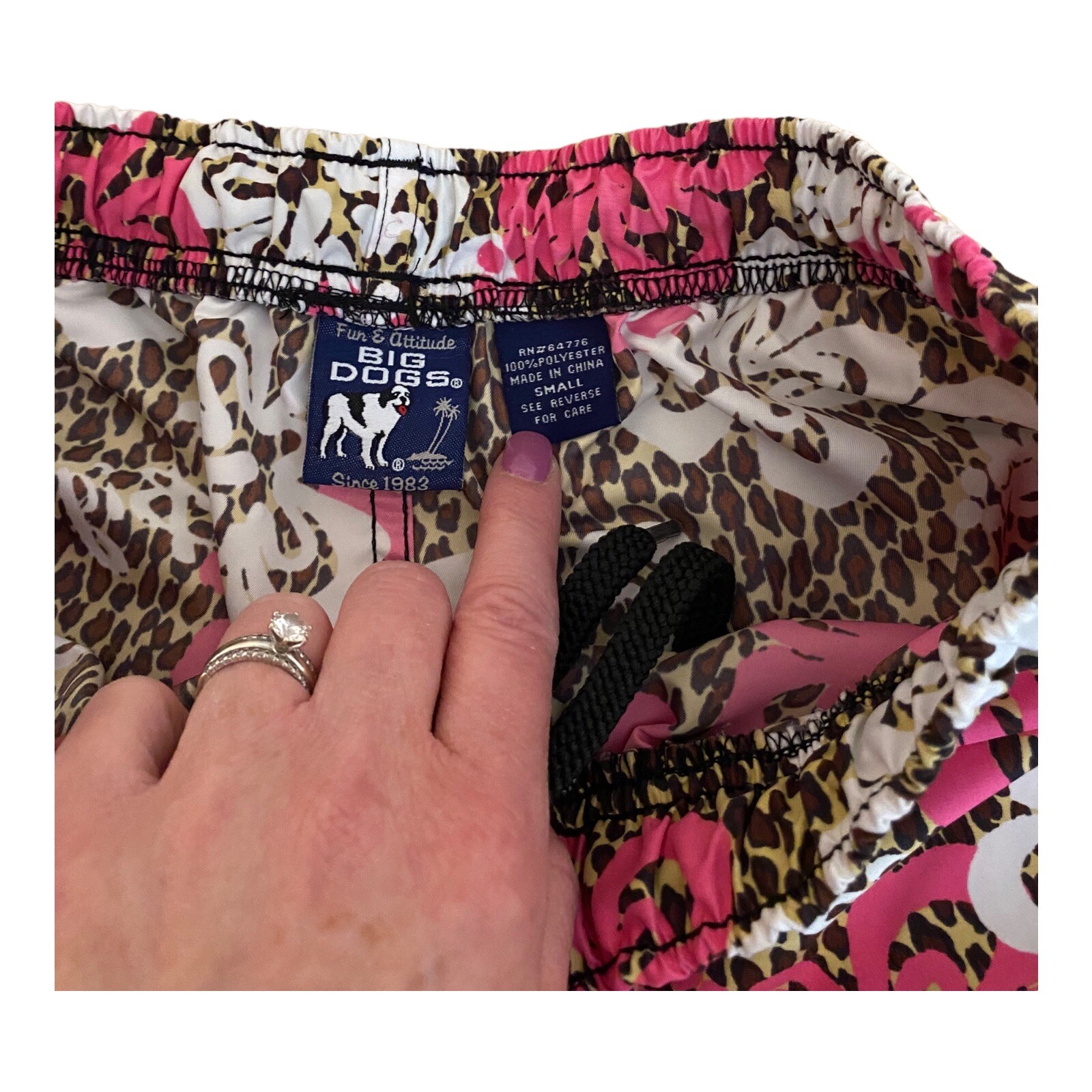 Big Dog Women’s Board Shorts Tropical Pink/White/Brow… Gem