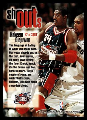 1998-99 Hoops #22 SO Hakeem Olajuwon Shout Outs Houston Rockets