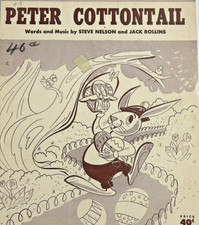 Peter Cottontail Steve Nelson Jack Rollins Easter Vintage Sheet Music 1950