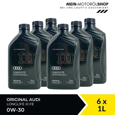 Original Audi 0W-30 504.00 / 507.00 Longlife III 3 FE 6x1 litros = 6 litros