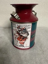 Saturday Evening Post Milk Tin Christmas 2005 Norman Rockwell 5"(Read Listing)