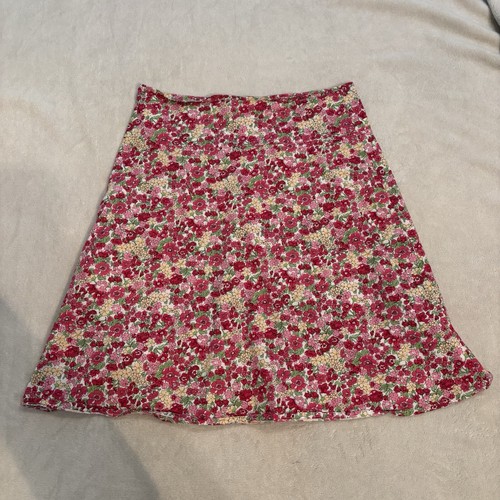 Vintage Cha Cha Vente Pink Floral Knee Length Skirt Cottage Small - Picture 3 of 4