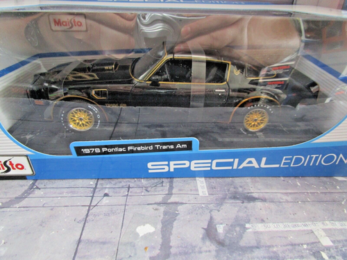 PONTIAC Firebird Trans Am TransAm V8 Film ähn Bandit schwarz gold SP Maisto 1:18 - Imagen 6 de 7