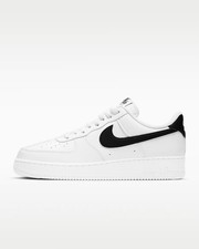 Men's 10 Nike Air Force 1 '07 Low CT2302-100 White Black Pebbled Leather af1