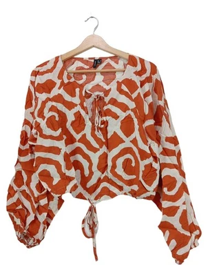 VERO MODA Blouse à manches longues Dames Blouse T EU 38 rouge-blanc - Photo 1/4