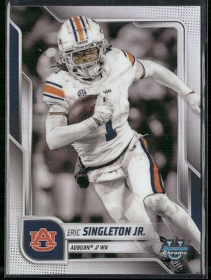 2025 Bowman Chrome U Eric Singleton Jr #186 Refractor Auburn