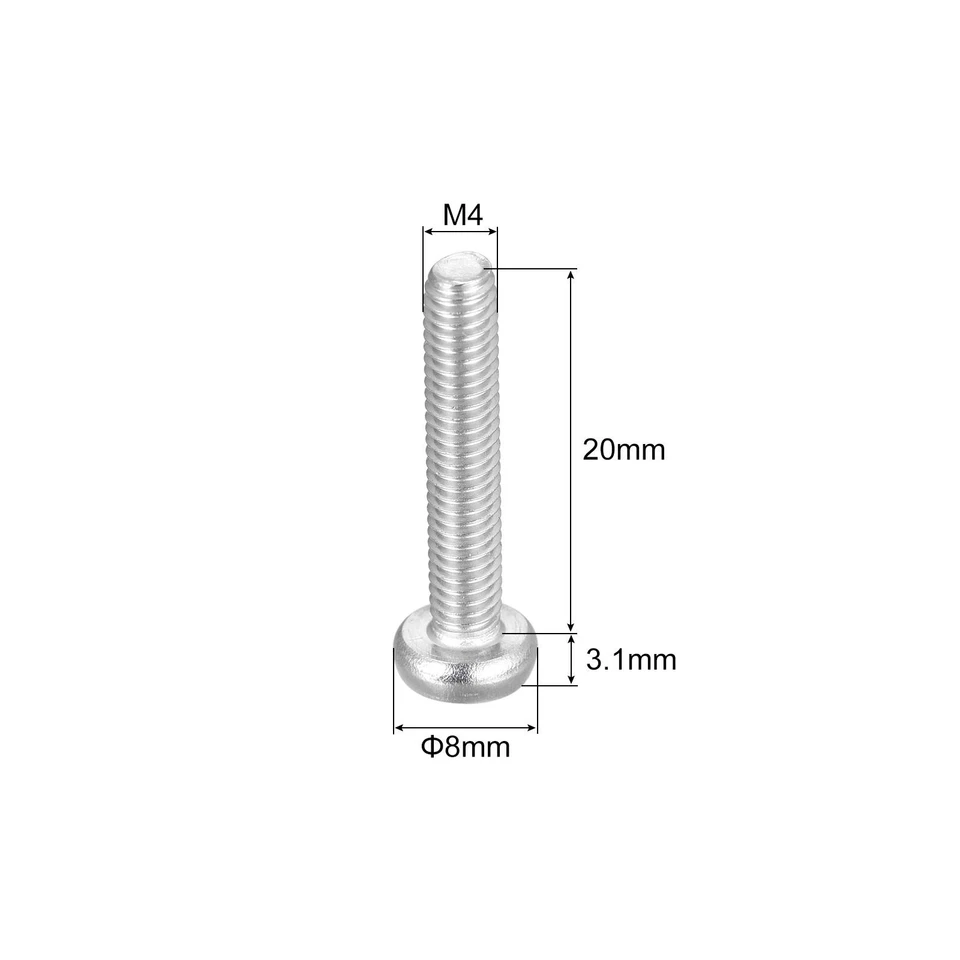 M4x20mm Torx Sécurité Vis 10pcs Inox Acier Cylindrique Tête Attaches Boulons - Photo 2/4