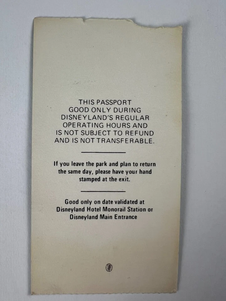 2 entradas de Disneyland 1978 sin usar - números consecutivos - raras de colección Foto 4 de 4