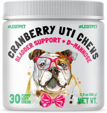 Cranberry Supplement for Dogs - Urinary Tract, Bladder Kidney Health Chews