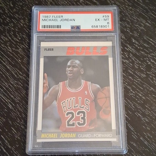 Fleer 1987-88 Michael Jordan #59 PSA 6 Chicago Bulls Basketball Card 🔥🔥🔥