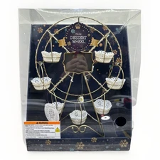 Illuminated Lighted Gold Ferris Wheel Cupcake Stand Holidays & Weddings {B6}