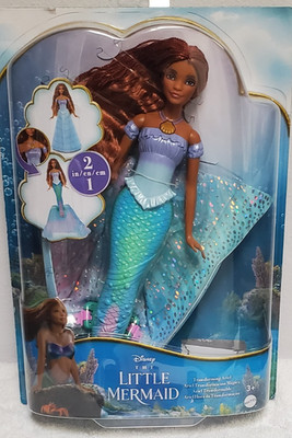 2022 DISNEY/ MATTEL  THE LITTLE MERMAID MOVIE 2 in 1 TRANSFORMING ARIEL DOLL NEW