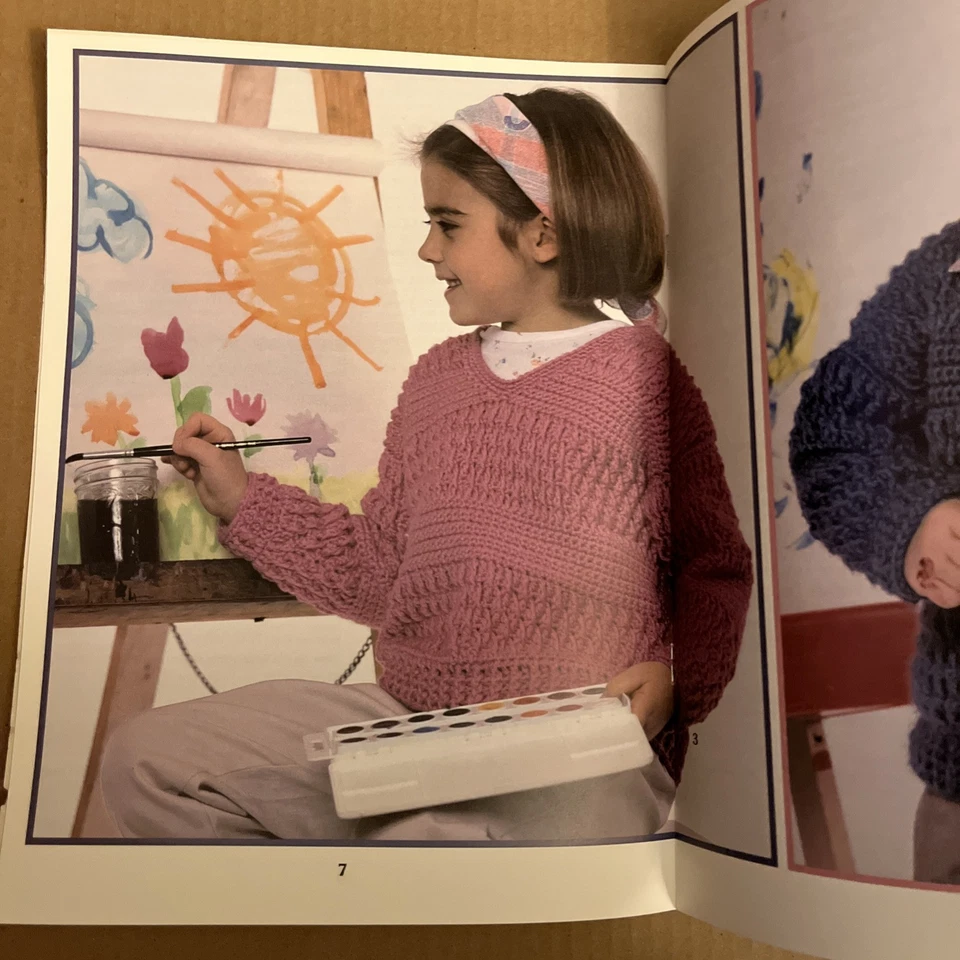 Leisure Arts Leaflet #3006|Cute For Kids|5 Crocheted Sweaters sz 4-10 - Image 3 of 4