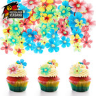 Essbare Blumen Tortendeko Bunt Esspapier Blüten Hochzeit Geburtstag Party Dekora