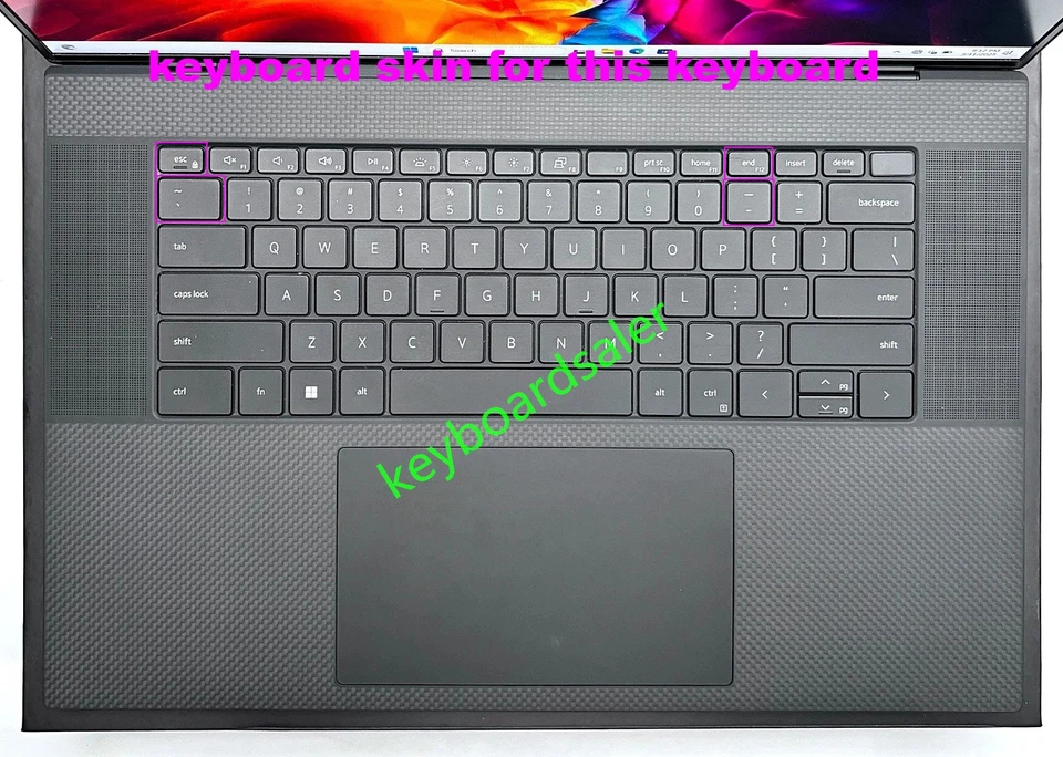 New US Keyboard Skin Cover for Dell Precision 5550 5560 5570 5750 5760 5770 P91F - Image 4 of 4