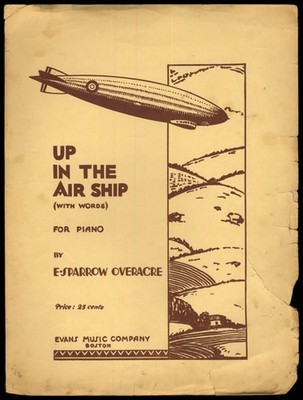 Up in The Airship sheet music by E Sparrow Overacre 1930