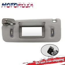 LEFT DRIVER SIDE GRAY NEW SUN VISOR W/LIGHT FOR CADILLAC CHEVROLET GMC 2015-2019