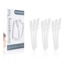 Dermaplaning Tool 9 Count   Easy to Use 1 Count Pack of 9 , White
