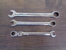 3 - GEARWRENCH Ratcheting Combination Wrenches SAE 5/8" - 1/2" Flex 7/16" Wrench