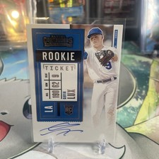 GAVIN LUX TRUE ROOKIE CARD #125 RARE ON-CARD AUTO 2020 Panini Contenders. rookie card picture