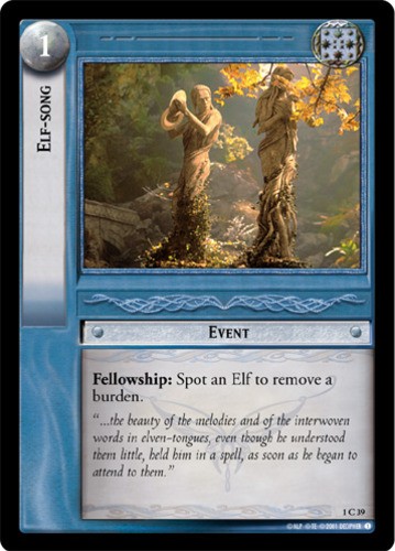 Elf-song - Foil Lightly Played LOTR: Fellowship of the Ring (Foil)