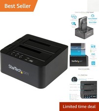 USB External Dual Bay HDD/SSD Duplicator with Fast 28GB/min Transfer Rate