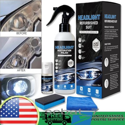 180ml Automotive Headlamp Restoration Fluid Kit Headlight Polishing Cleaner 2026