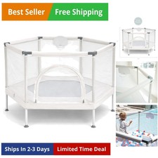 Kids Trampoline, Aesthetic Indoor and Outdoor Toddler Trampoline with Safety ...