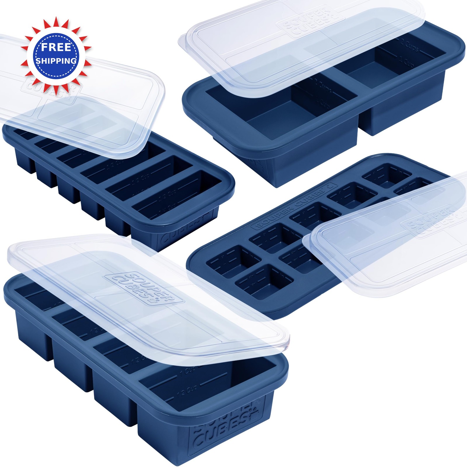 Souper Cubes Silicone Freezer Molds Gift Set Meal Prep Kitchen Essentials