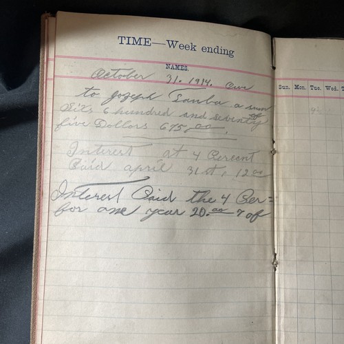 Libro de registro de contratista WEEKLY DRILL TIME BOOK 1902 - 1906 trabajo escrito a mano - Imagen 11 de 11