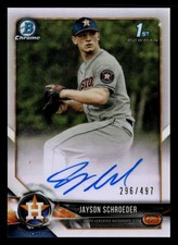 2018 Bowman Draft #CDA-JSC Jayson Schroeder Chrome Autographs Refractor #/497
