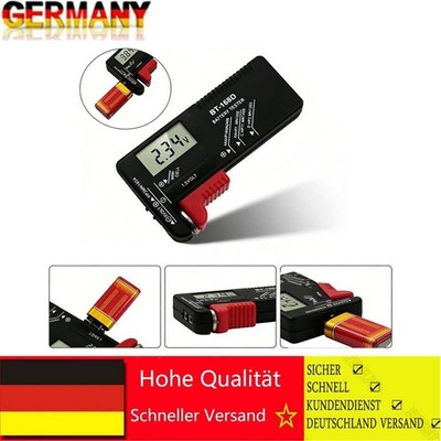 1× NEU BT-168D LCD Digital Batterietester für AA AAA 9V Tester Schwarz