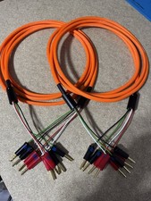 Chord Company Leyline 4X Bi-Wire Speaker Cables 3m NEW BERYLLIUM GOLD BFAs Great