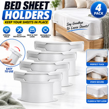 4-8pcs Heavy Duty Bed Sheet Clips | Corner Grippers for Mattress & Sheet Holders