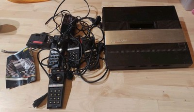 Atari 5200 4 Port Game Console + 4 Controllers And Manual As Is Condition 