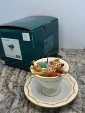 WDCC Cinderella Gus & Jaq “Tea for Two” 1999 Event Sculpture + RD Saucer & COA.