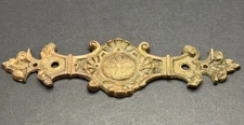 Vintage SINGLE Large HEAVY Brass Dresser Drawer Door Back Plate Escutcheon
