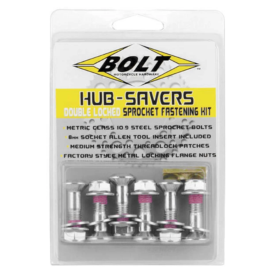 Bolt MC Hardware Sprocket Fasteners Silver - 6/Pack 2008-HS.S - Image 4 of 4