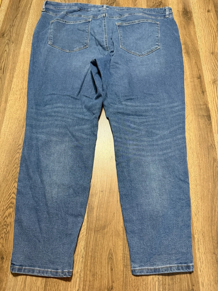 Jeans Sonoma, Feminino Tamanho 20W, Azul, Jeans, Pernas Skinny, Cintura Alta - Imagem 2 de 4