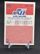 Fleer Karl Malone Basketball 1986-87 Season Sports Trading Cards